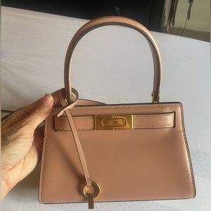 Tory Burch blush colored mini Lee Radziwill bag